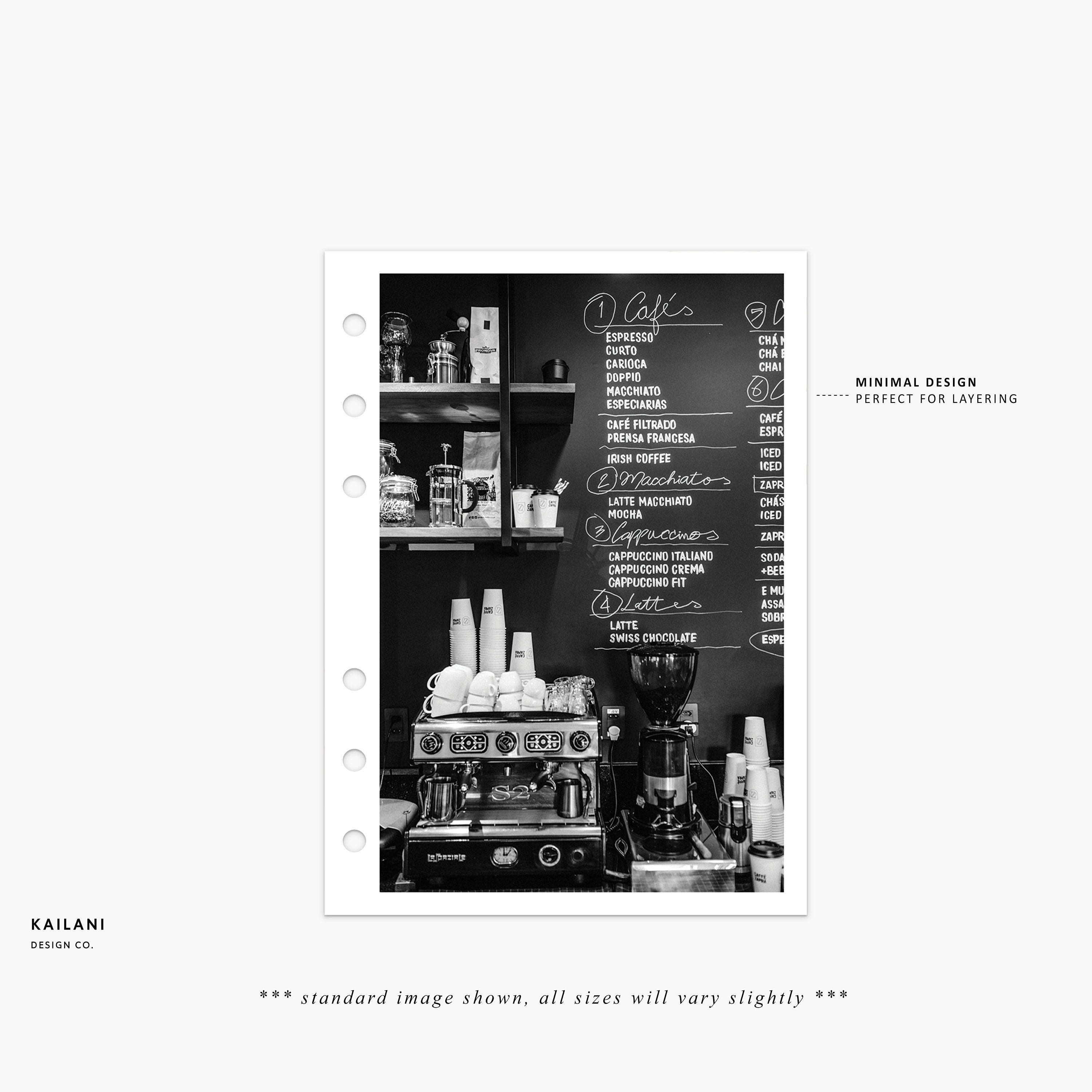 B6 Coffee Dashboard Printable Set (PDF) - Etsy