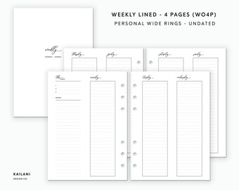 Puede incluir: Una página de planificador imprimible con un diseño semanal. La página está dividida en siete columnas, una para cada día de la semana. Cada columna tiene una sección con líneas para escribir notas y citas. La página también incluye una sección para "Esta semana" con espacio para una lista de tareas y notas.