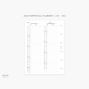 Pocket At A Glance Monthly Planner Printable, Perpetual Planner, 2024 Monthly, Two Months On One Page, Filofax Inserts