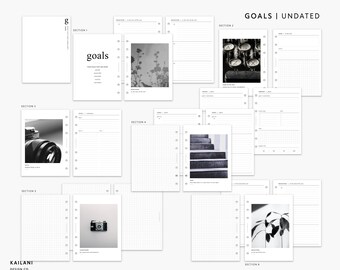 FCC Goal Planner, 2026 Goals Tracker, Monthly Goal Setting, Goal Planner Kit, Goals Insert, Habit Tracker, Monthly Goal Setting, UNDATED