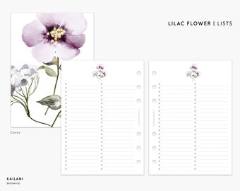 A5 Wide Floral LISTS, A5 Notes, Journal, To-Do Lists, A5 Wide Lists