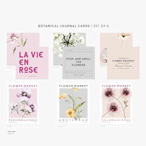 Minimal Planner Cards, Task Cards, Flower Market