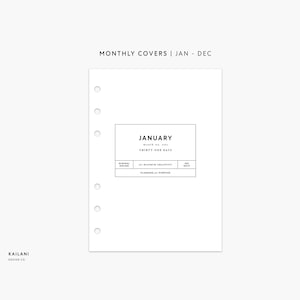 Puede incluir: Una página de planificador imprimible en blanco y negro con el texto "JANUARY, month no. one, THIRTY-ONE DAYS, MINIMAL DESIGN, for MAXIMUM CREATIVITY, PLANNING for PURPOSE, SET DATE".