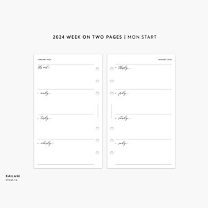 FCC 2024 Dated Weekly Agenda, Weekly Daily Planner, FCC Weekly Planner Template, FC Compact Week on Two Pages
