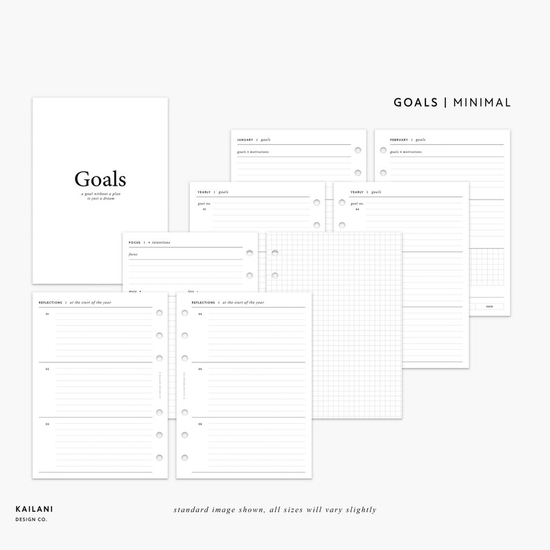 Personal Goal Planner 2023 Goals Tracker Monthly Goal Etsy