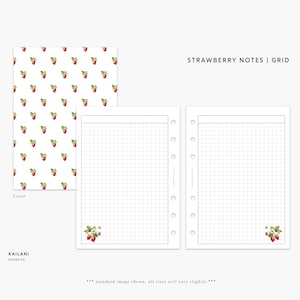 Personal Wide Floral Notes GRID, Grid,  Grid Inserts, Notes, Journal, To-Do Lists, Personal Grid, Floral Notes