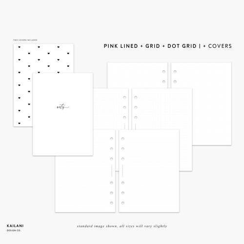 B6 Rings Dot Grid Lined Paper B6 Inserts B6 Size Printable - Etsy
