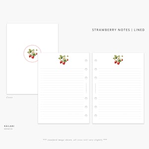 Personal Wide Floral Notes LINED, Lined Notes, Lined Inserts, Notes, Journal, To-Do Lists, Personal Lined, Floral Notes