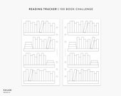 100 Book Challenge Tracker, Bookshelf Reading Log (PDF Pattern)