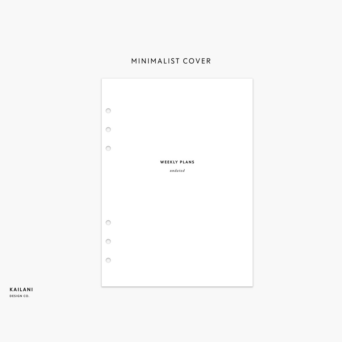 A5 Undated Weekly Planner Printable Planner Inserts Week on - Etsy