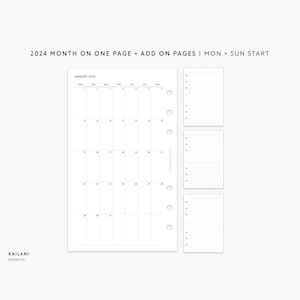 FCC 2024 Month on One Page, FC Compact Agenda, MO1P, Monthly Planner, Printable, FCC 2024 calendar