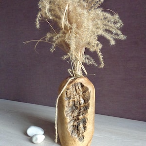 Handmade Wooden Vase | Solid Oak Vase | Natural Wood Home Decor | Rustic Dried Flower Vase | Eco, Minimalist, Boho Style