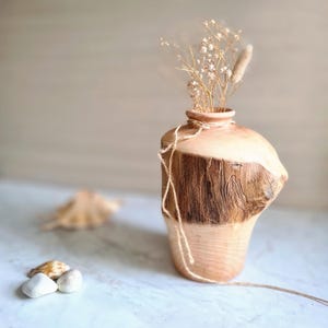 Wooden vase made of ash | Vase for dried flowers | Handmade eco-decor | Boho, minimalism, Scandinavian style | Wood & nature