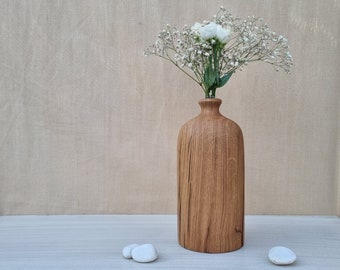 Beautiful modern wood vase,oak wood.