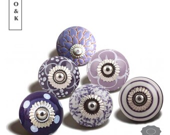Purple Ceramic knobs Kitchen Cabinet Drawer Pulls Handmade Knobs Cabinet Knobs Purple Ceramic knobs Kitchen Cabinet Drawer Pulls Handmade Knobs Cabinet Knobs