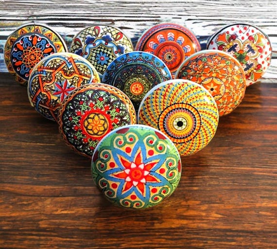 The Original Marrakesh Multicoloured Drawer Knob Mosaic The Original Marrakesh Multicoloured Drawer Knob Mosaic