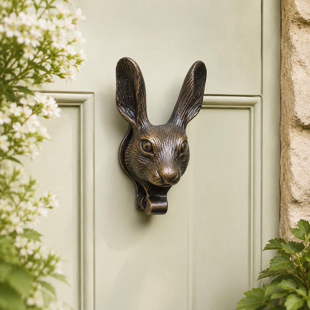 Rabbit Knocker Antique Style Iron Rabbit Door Knocker,animal Shaped Knocker,rustic ...