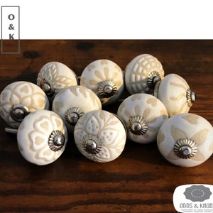 Etched cream beige drawer knob white stone ceramic knob cabinet knob wardrobe handles knobs and pull sets of 2/4/6/8/10/12/14/16/18/20/22/24