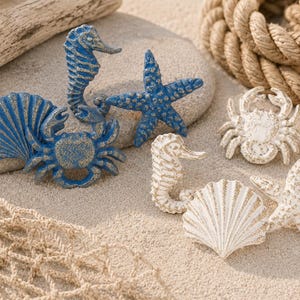 Beach house cabinet knobs,sea shell,starfish drawer knobs,beach shack handles metal pulls cabinet handle dresser knobs iron furniture handle