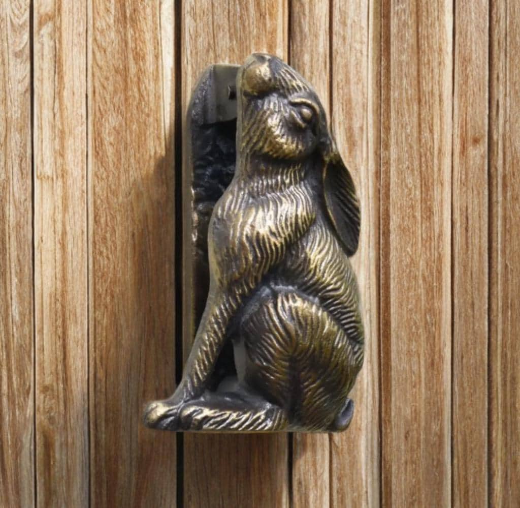 Rabbit Knocker Antique Style Iron Rabbit Door Knocker,animal Shaped Knocker,rustic ...
