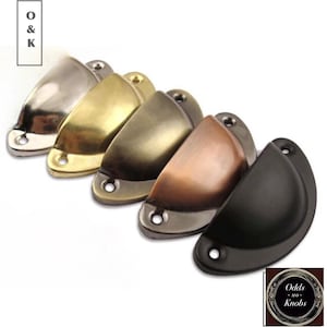 Shaker style cup Handles Kitchen Cabinet Drawer Pull Cup Handles Dresser Drawer  Wardrobe Pull Handles in gold, silver, bronze, brass, black