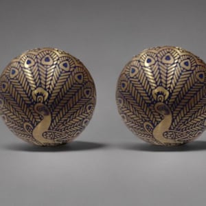 Peacock brass drawer knob gold peacock etched navy blue brass knob cabinet knob wardrobe handles cabinet handles knobs and pull set of 2/4/6