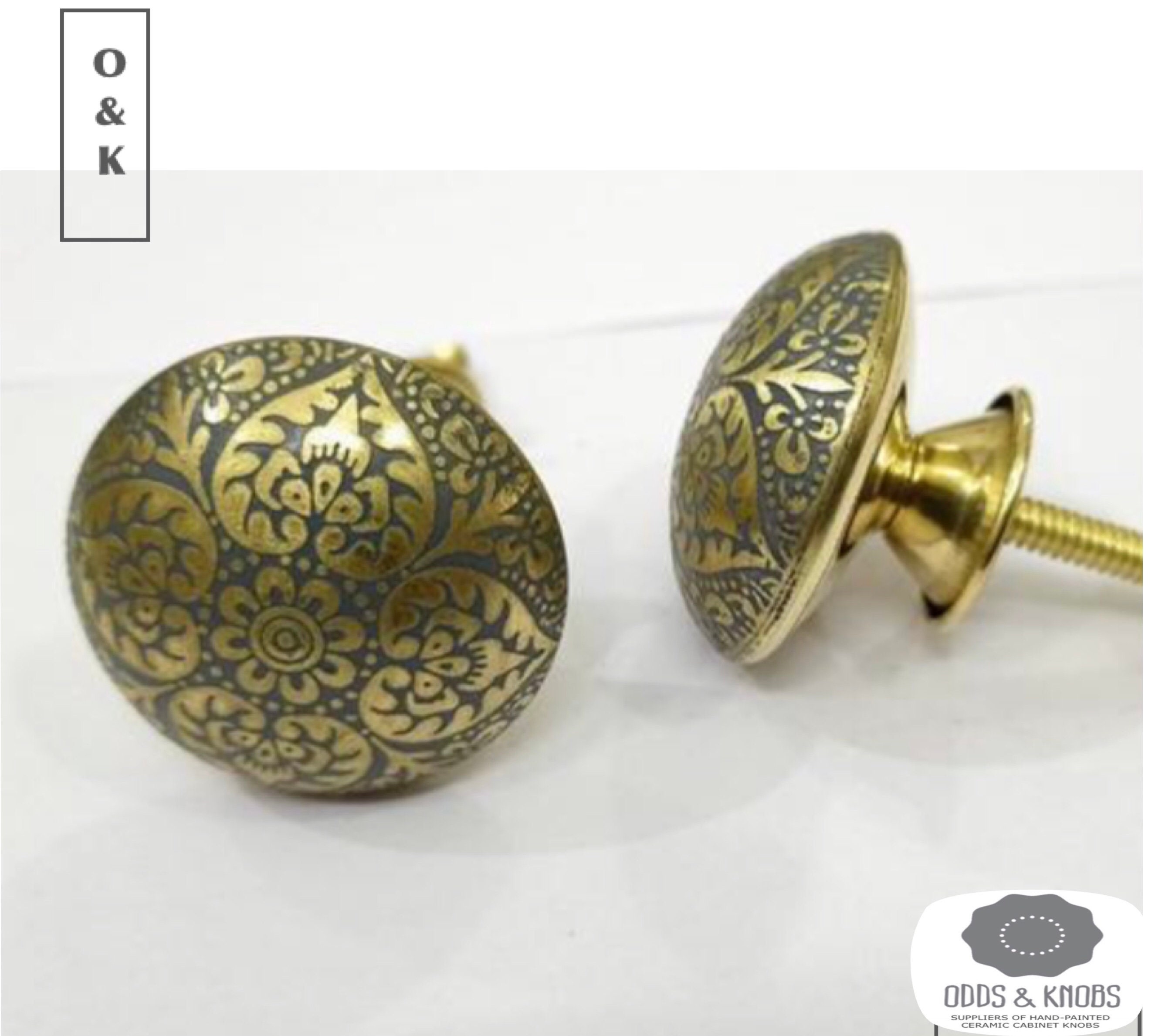 Brass drawer knob Moroccan style brass knob knob Etsy