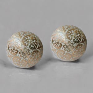 Bouton de tiroir marocain en laiton blanc bouton en laiton blanc et doré bouton de meuble poignées de garde-robe poignées de meuble boutons et poignées lot de 2/4/6