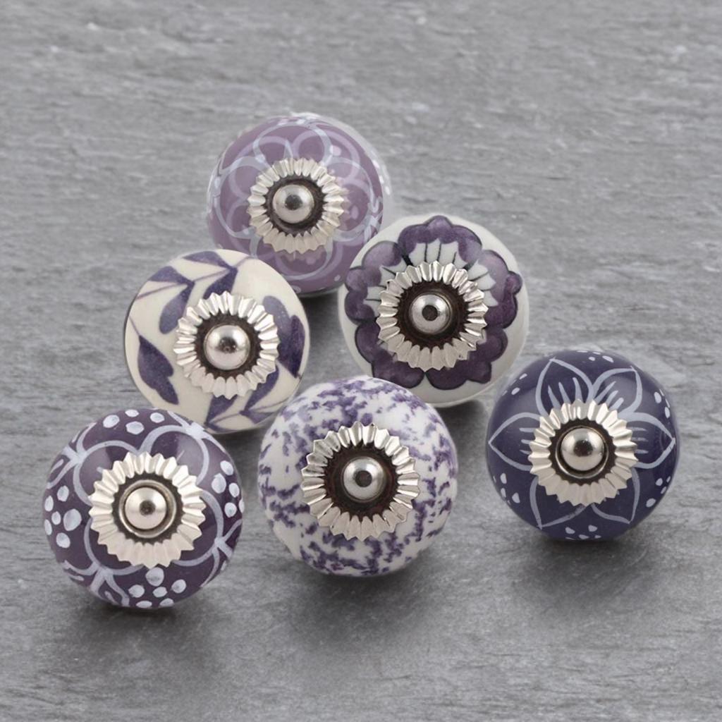 Purple Unicorn Ceramic Cabinet Or Drawer Knob - Decorative Pull Handle By Carolina Hardware