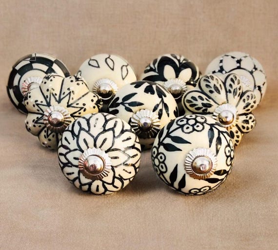 Tiradores Cajones Azul Seimneire 25 Pomos Cerámica Vintage Azul Bebé - Tiradores Calabaza Para Muebles | Pomos Gabinete Cajones Pomos Ceramica Vintage