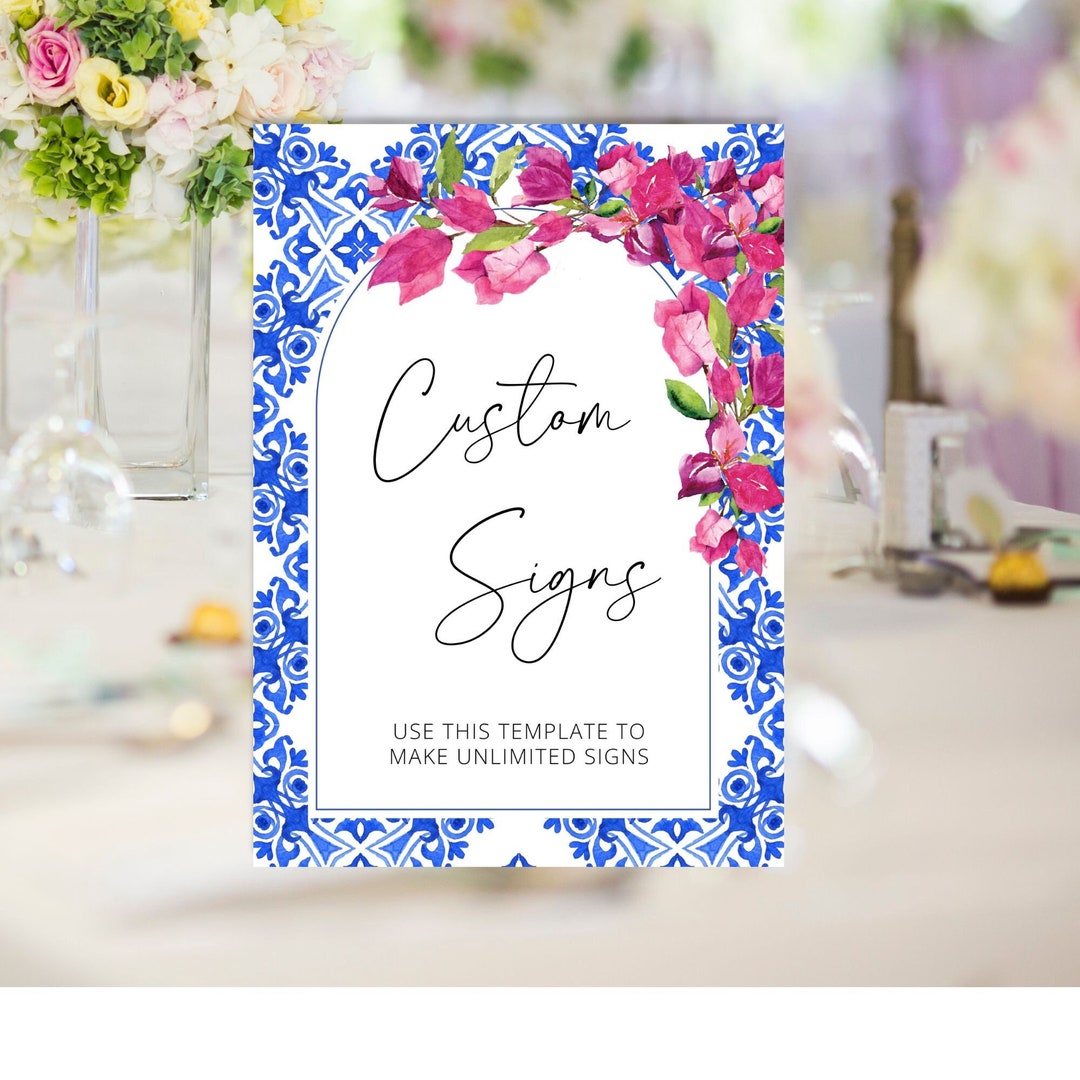 Bridal Shower Custom Sign Printable Custom Wedding Table Sign - Etsy