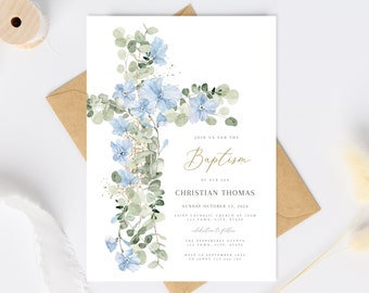 Baptism invitation boy Baptism invite, baby boy baptism invitation, Modern Christening invites, Boys christening invite, Elegant boy baptism
