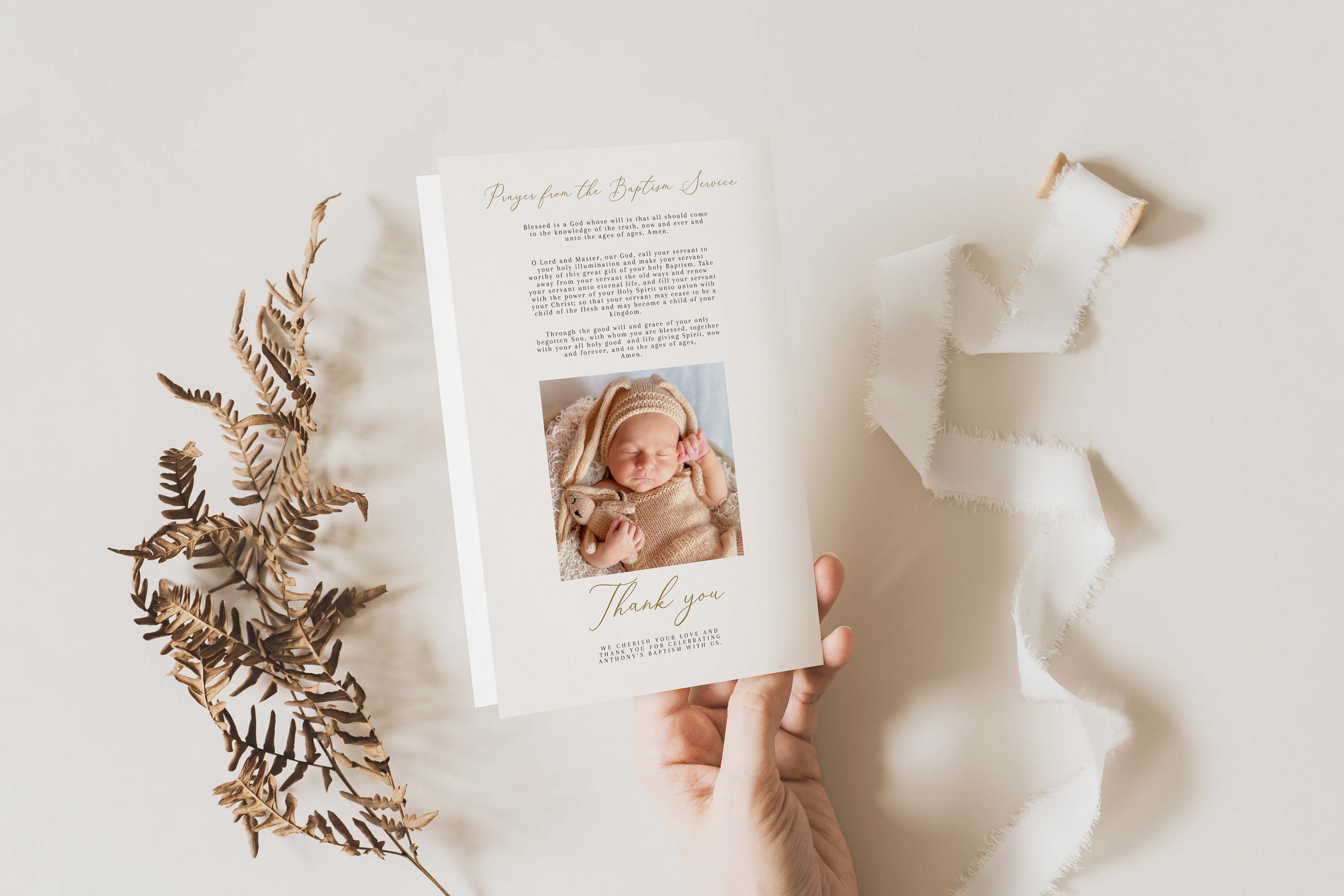 Greek Orthodox Baptism Program Template, Editable Baptism Program for ...
