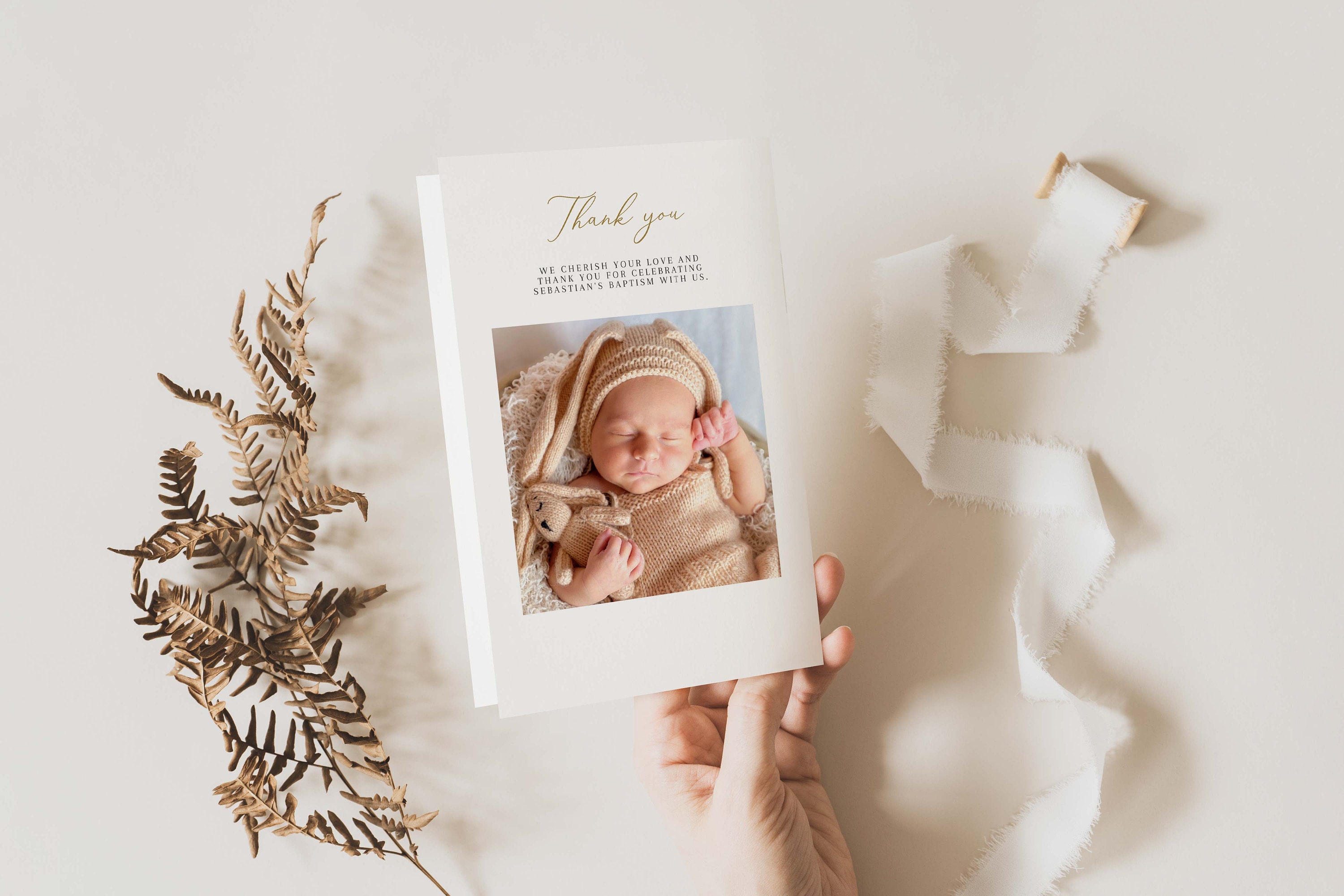 Boho Baptism Program Template, Editable Baptism Program for Boy or Girl ...