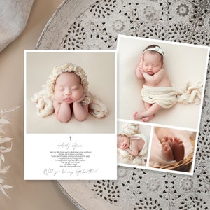 Will You Be My Godmother Proposal Card, Godparent Proposal Card, Will You Be My Godmother Card, Godmother Proposal Printable, Template