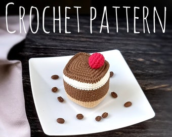 Crochet cake pattern, Crochet pattern toys, Crochet plushies pattern, Crochet food pattern, Soft toy pattern, Cake amigurumi pattern