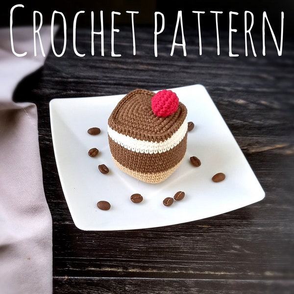 Crochet cake pattern, Crochet pattern toys, Crochet plushies pattern, Crochet food pattern, Soft toy pattern, Cake amigurumi pattern