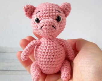 Pig stuffed animal, Crochet pig, Farm animal toys, Pink pig, Realistic animal toy, Handmade pig, Plush animals, Pig lover gift
