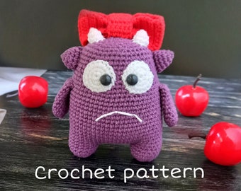 Monster crochet  pattern, Soft toy pattern, Crochet pattern amigurumi, Easy amigurumi pattern, Amigurumi monster pattern, Pdf amigurumi