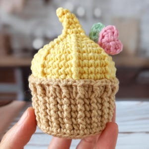 Crochet cupcake, Pretend play food, Children room decor, Kids kitchen toys, Gift for girl, Toddler learning toy, Play food for kids