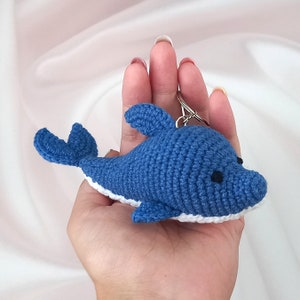 Dolphin keychain (1pcs), Crochet keychain, Best friend keychain, Under the sea decor, Crochet animals keychain, Toy dolphin keychain