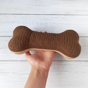 かぎ針編みの犬用骨型おもちゃ：大型コットンぬいぐるみ、低アレルギー性