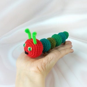Caterpillar plush, Gifts for children, Crochet animal, Baby book, Small crochet animal, Cute caterpillar, Gifts for kids