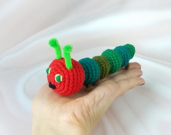 Crochet Caterpillar Plush Toy: Handmade Cotton Blend Animal