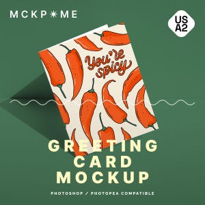 US A2 one greeting card mockup, single folded postcard, one postcard mockup, psd postcard mockup, single greeting card mockup