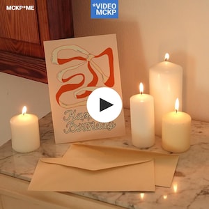 A5/A6/B6/5x7 Karte Video Mockup, Bewegungskarte Mockup, Grußkarten Mockup, PSD Grafikkarte Mockup, 9x16 Karte Mockup Video Vorlage