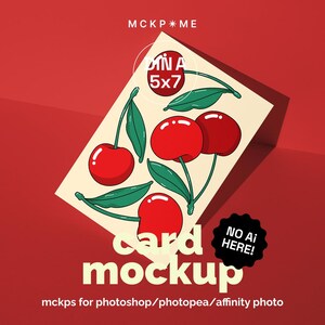 A5/A6/B6/5x7 Greeting card/postcard mockup, DIN A postcard mockup, single postcard mockup, art print mockup, artwork mockup, poster mockup