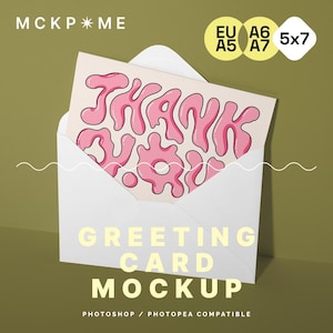 A5/A6/B6/5x7 Grußkarte Innenumschlag Mockup, Postkarte und Umschlag Mockup, Postkarte Mockup, DIN A Postkarte Mockup, Einzelkarten Mockup