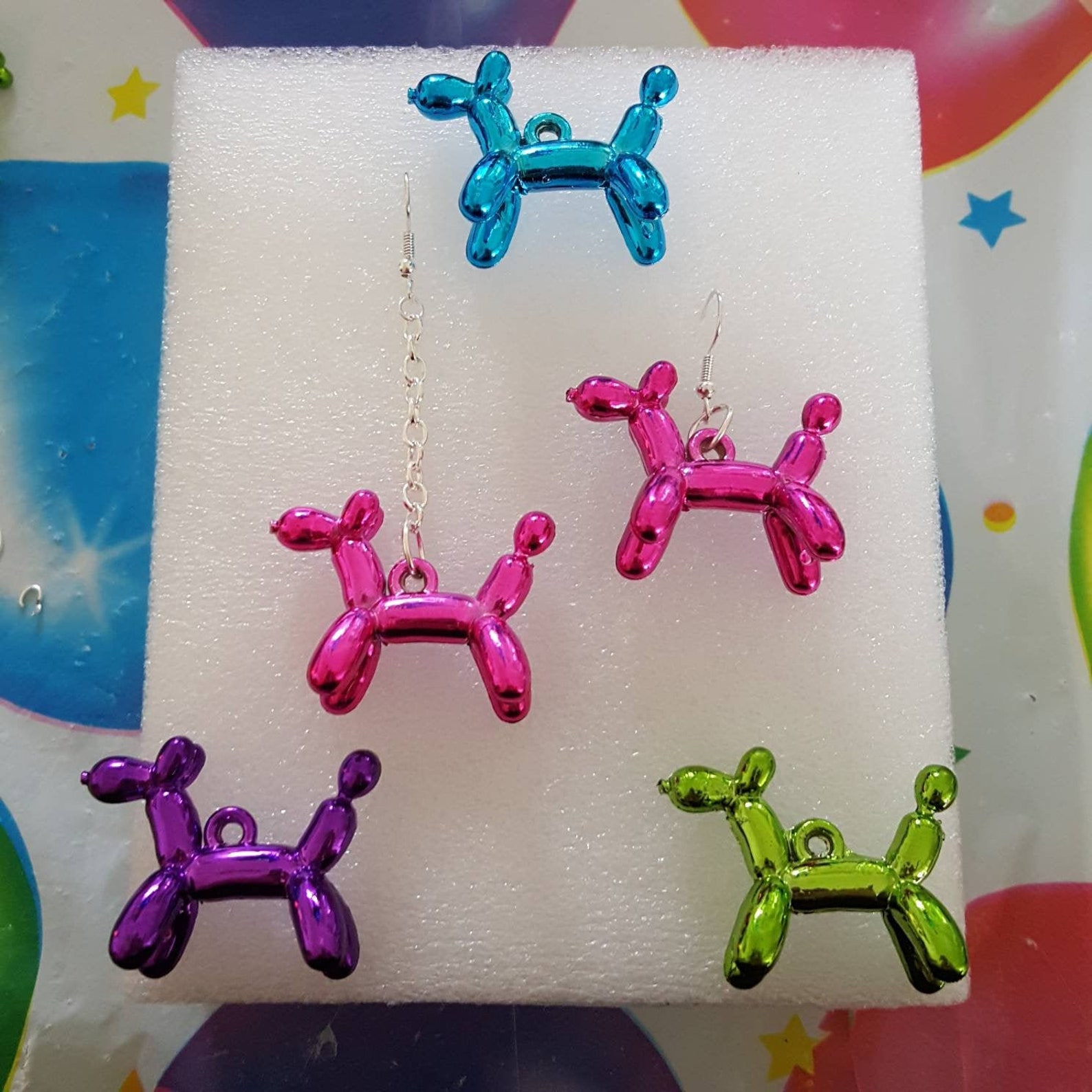 Balloon Dog Earrings Etsy