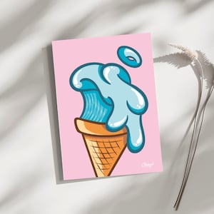 Carte postale « Blueberry Ice-Cream » 10x15 cm